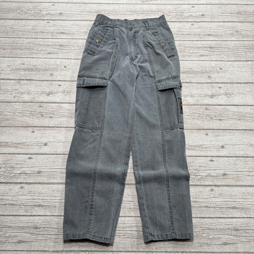 Vintage Expedition Cargo Pants Women's 12R Gray Straight Leg Relaxed Fit Utility